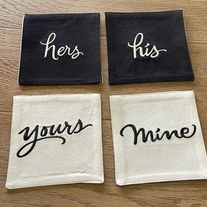 Kate spade reusable his/hers cloth napkins